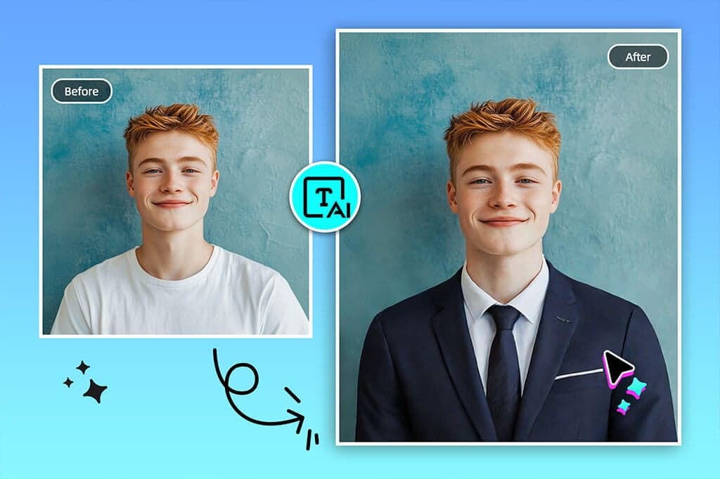 Preview shirts, jackets, and polished everyday looks on your own photo